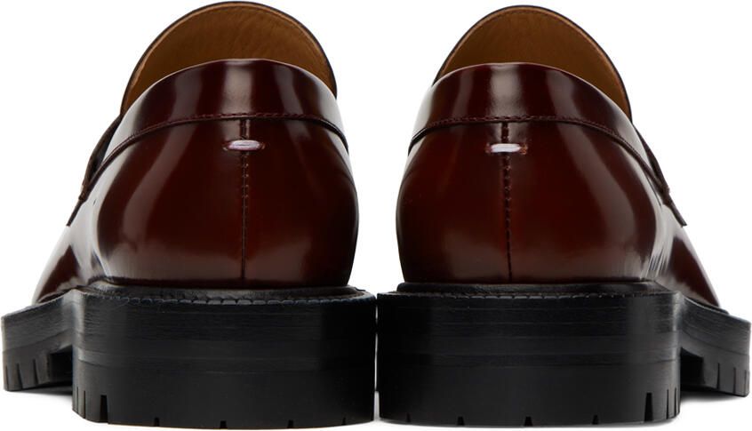 Maison Margiela Burgundy Tabi Loafers
