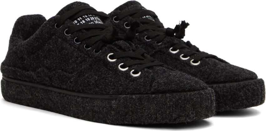 Maison Margiela Gray Paneled Sneakers - Picture 2