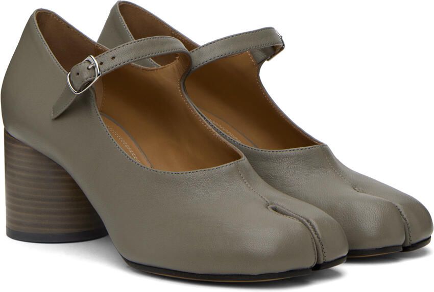 Maison Margiela Gray Tabi Mary-Jane Heels - Picture 2