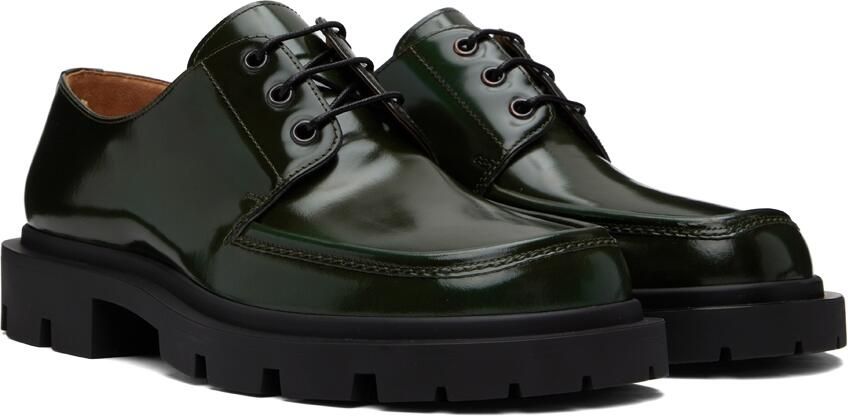 Maison Margiela Green Cleated Sole Derbys - Picture 2
