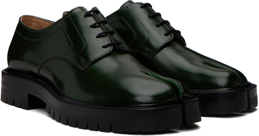 Maison Margiela Green Tabi Derbys - Picture 2