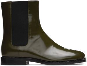 Maison Margiela Green Tabi Riding Boots