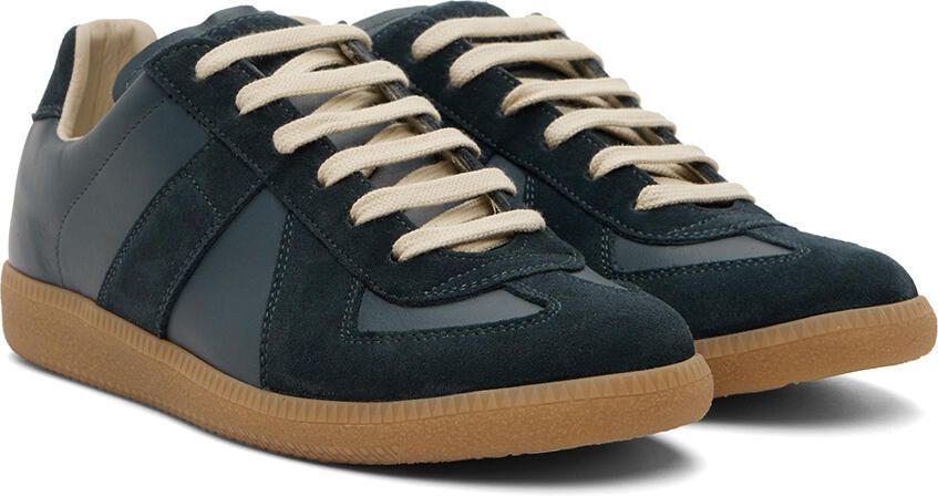 Maison Margiela Navy Replica Sneakers - Picture 2