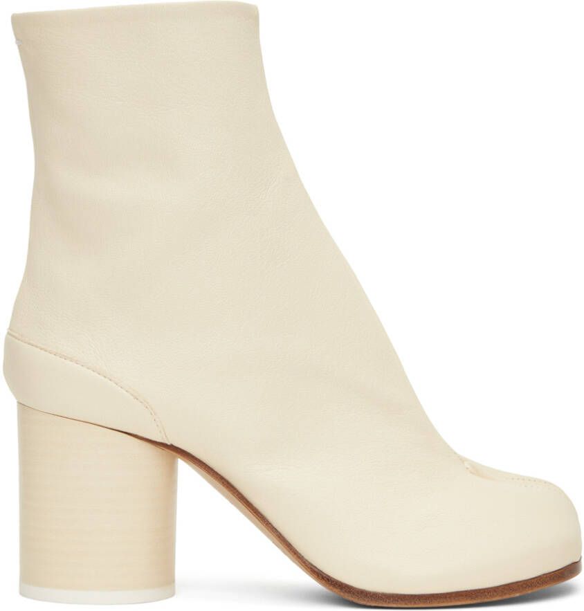Maison Margiela Off-White Tabi Ankle Boots