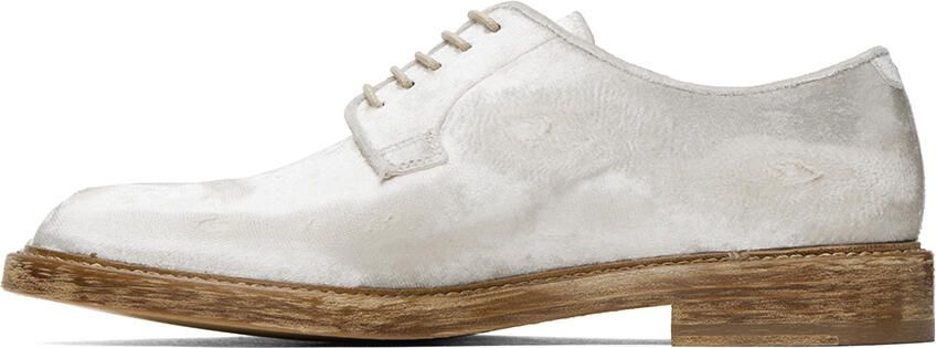 Maison Margiela Off-White Velvet Derbys - Picture 3