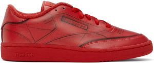 Maison Margiela Red Reebok Edition Trompe L'œil Club C Sneakers