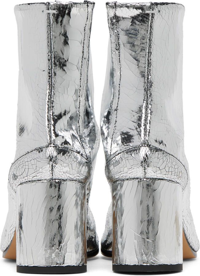 Maison Margiela Silver Tabi Broken Mirror Boots - Picture 9