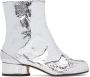 Maison Margiela Silver Calfskin Tabi Boots - Thumbnail 1