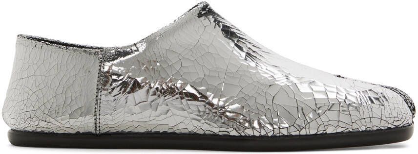 Maison Margiela Silver Tabi Mirror Loafers