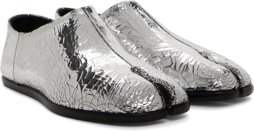 Maison Margiela Silver Tabi Mirror Loafers - Picture 2