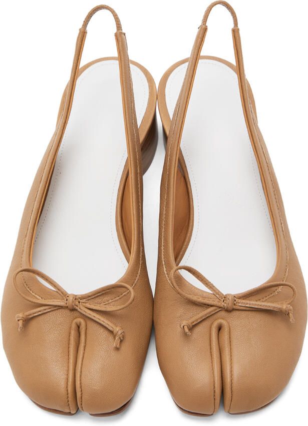 Maison Margiela Tan Slingback Tabi Heels