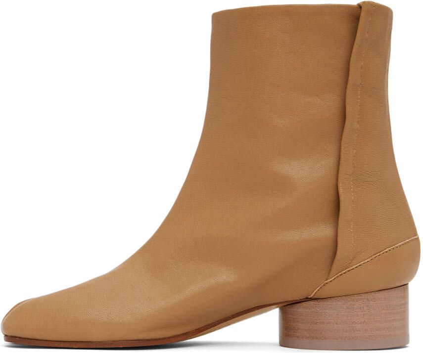 Maison Margiela Tan Tabi Ankle Boots - Picture 3