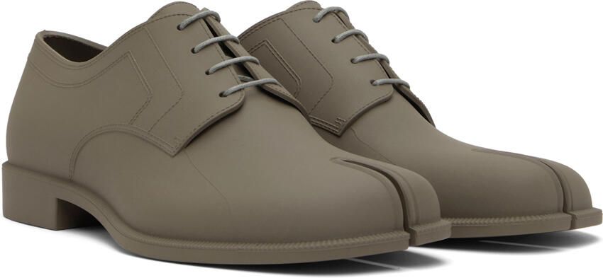 Maison Margiela Taupe Recycled Rubber Tabi Oxfords - Picture 2