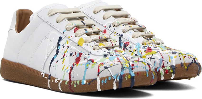 Maison Margiela Black Paint Replica Sneakers - Picture 3