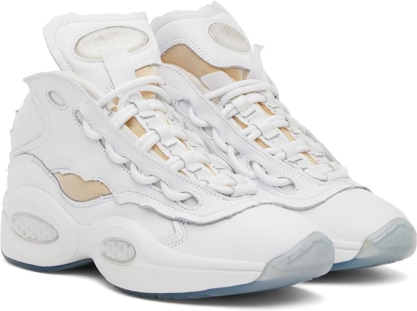 Maison Margiela White Reebok Classics Edition Question Memory Of Sneakers - Picture 2