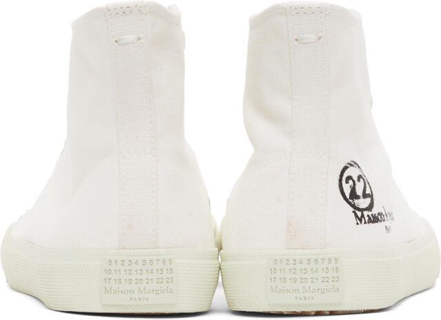 Maison Margiela White Tabi High-Top Sneakers - Picture 4