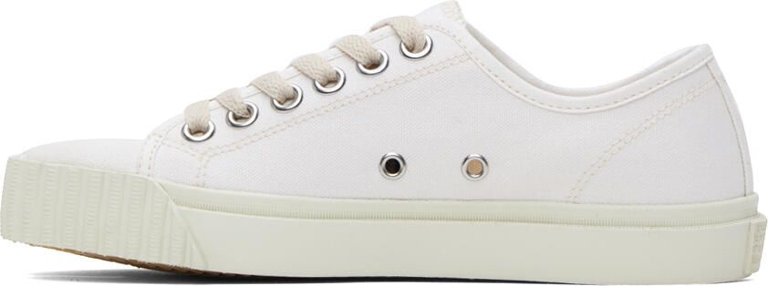 Maison Margiela White Canvas High-Top Sneakers - Picture 9