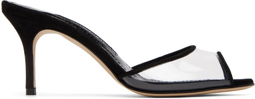 Manolo Blahnik Black Jadifa Heeled Sandals