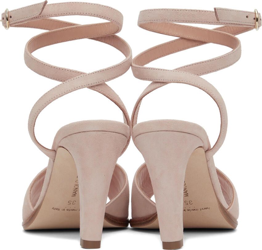 Manolo Blahnik Beige Araspe Heeled Sandals