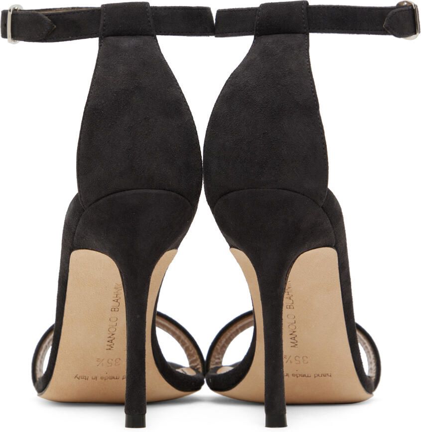 Manolo Blahnik Black Chaos Heeled Sandals