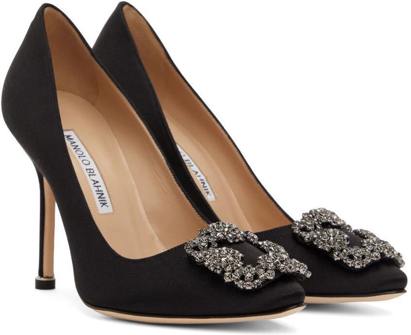 Manolo Blahnik Black Hangisi Pumps - Picture 2