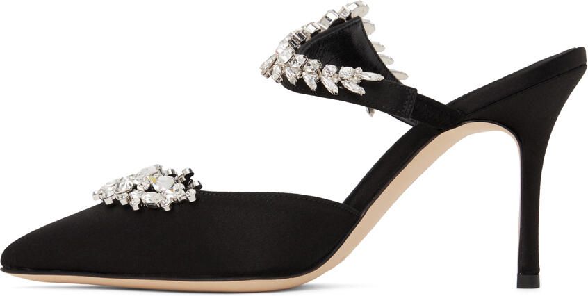 Manolo Blahnik Black Lurum Heels - Picture 3