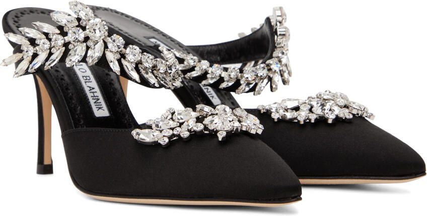 Manolo Blahnik Black Lurum Heels - Picture 2