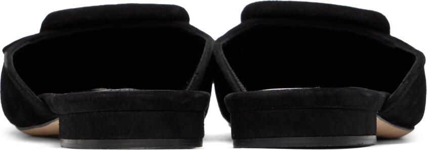 Manolo Blahnik Black Maysaleflat Flat Mules - Picture 2