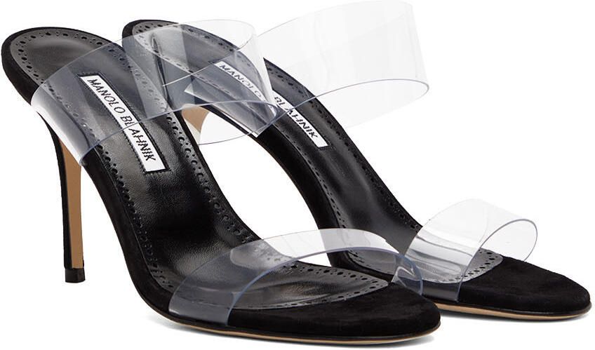 Manolo Blahnik Black Scolto Heeled Sandals - Picture 2