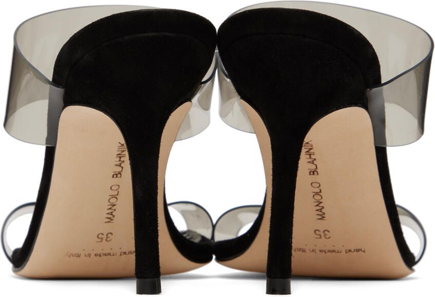 Manolo Blahnik Black Scolto Mules