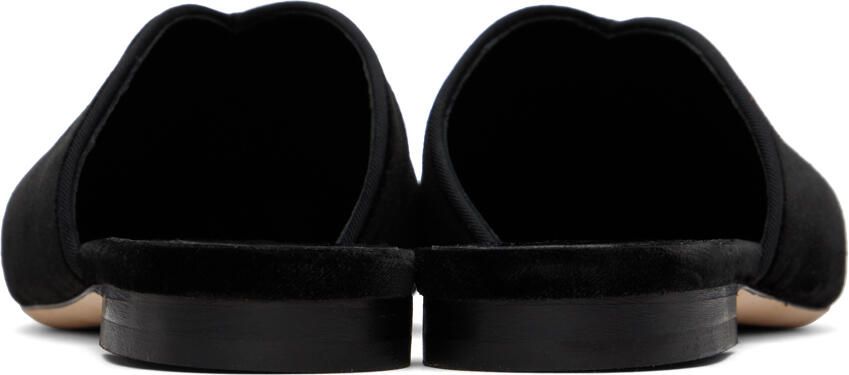 Manolo Blahnik Black Sinbelmu Slippers