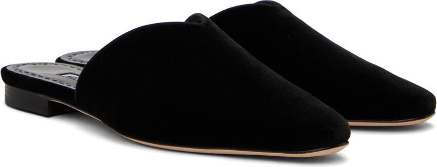 Manolo Blahnik Black Sinbelmu Slippers - Picture 2