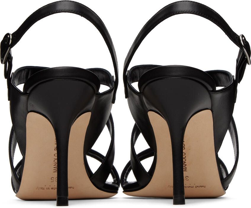 Manolo Blahnik Black Singanu Heeled Sandals