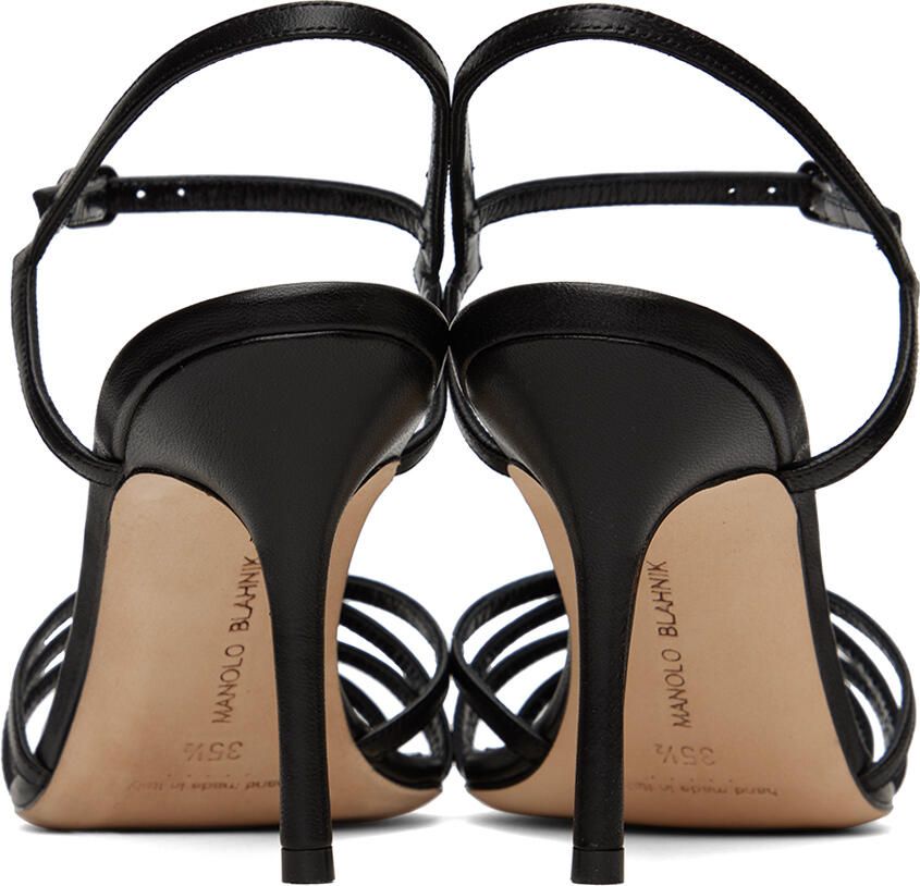 Manolo Blahnik Black Solisa Heeled Sandals