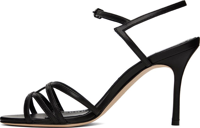 Manolo Blahnik Black Solisa Heeled Sandals - Picture 3