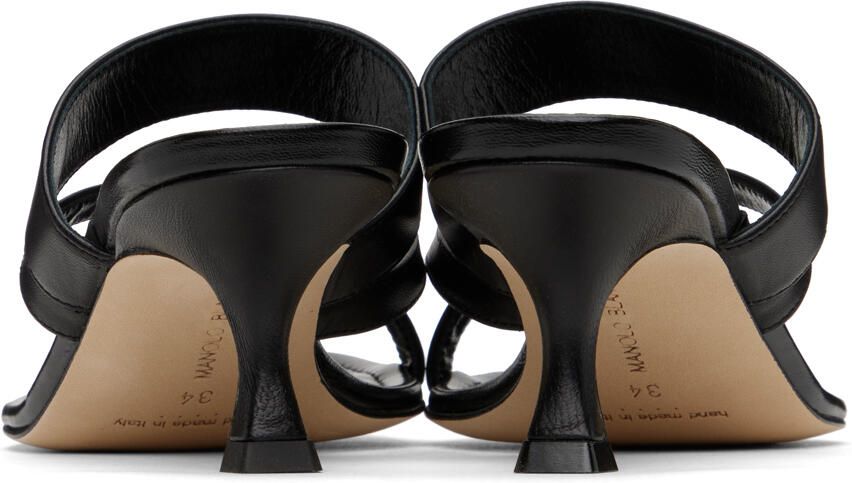 Manolo Blahnik Black Susa Heeled Sandals