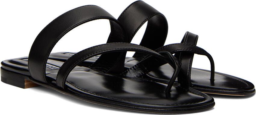 Manolo Blahnik Black Susa Sandals - Picture 2