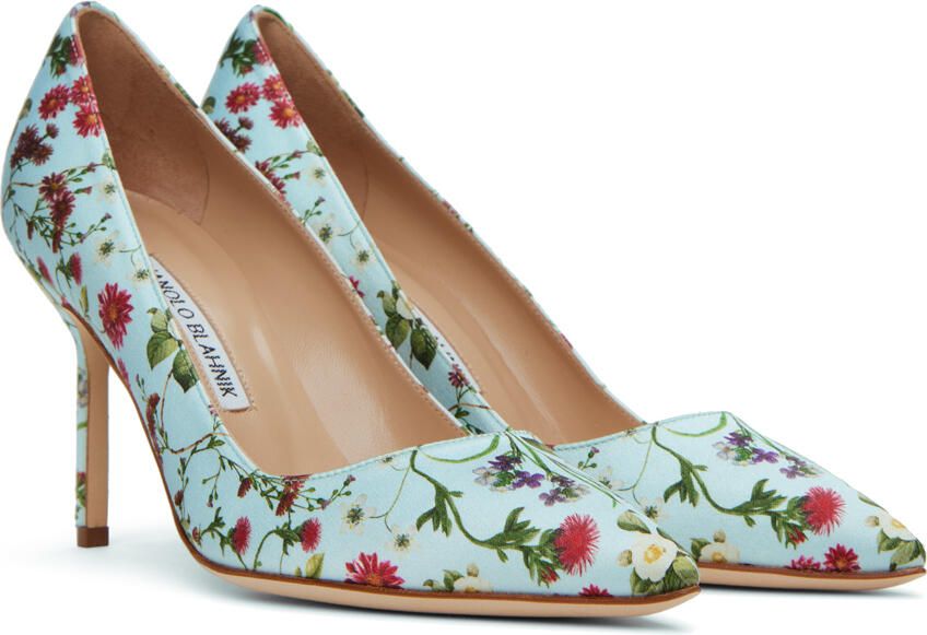 Manolo Blahnik Blue BB Pumps - Picture 2