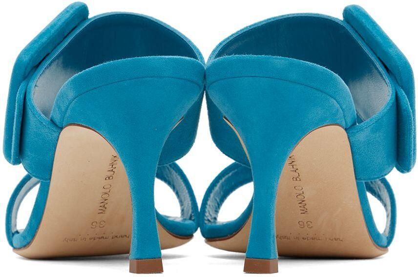 Manolo Blahnik Blue Gable Mules
