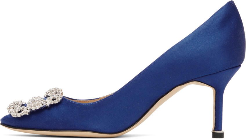 Manolo Blahnik Blue Hangisi Heels - Picture 3