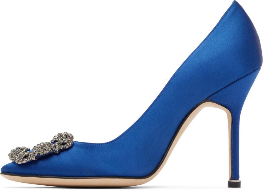 Manolo Blahnik Blue Hangisi Heels - Picture 3