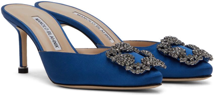 Manolo Blahnik Blue Hangisimuca Heels