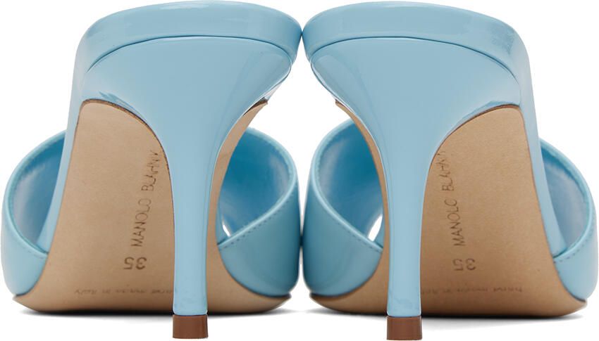 Manolo Blahnik Blue Houramu Mules