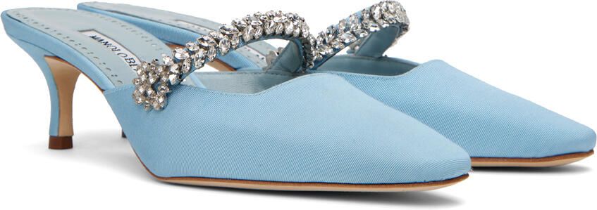 Manolo Blahnik Blue Kanembamu Heels - Picture 2