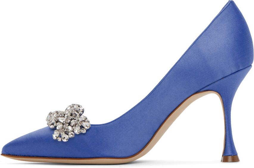 Manolo Blahnik Blue Khafina Heels - Picture 3