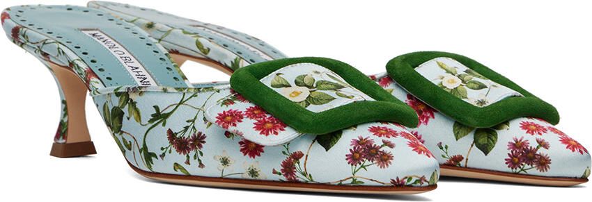 Manolo Blahnik Blue Maysalebi Heels - Picture 2