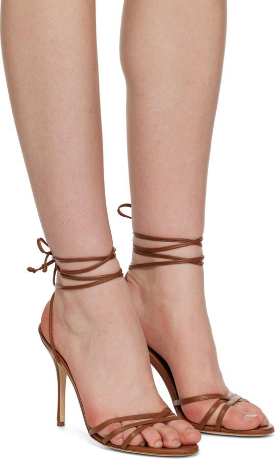 Manolo Blahnik Brown Leva 105 Heeled Sandals