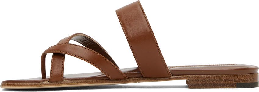 Manolo Blahnik Brown Susa Sandals - Picture 3