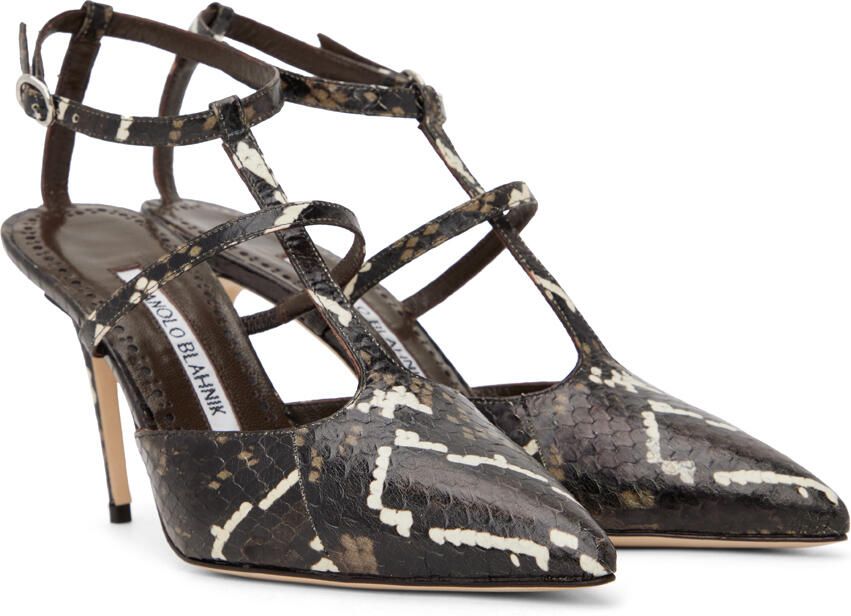 Manolo Blahnik Brown Zinas Heels - Picture 2
