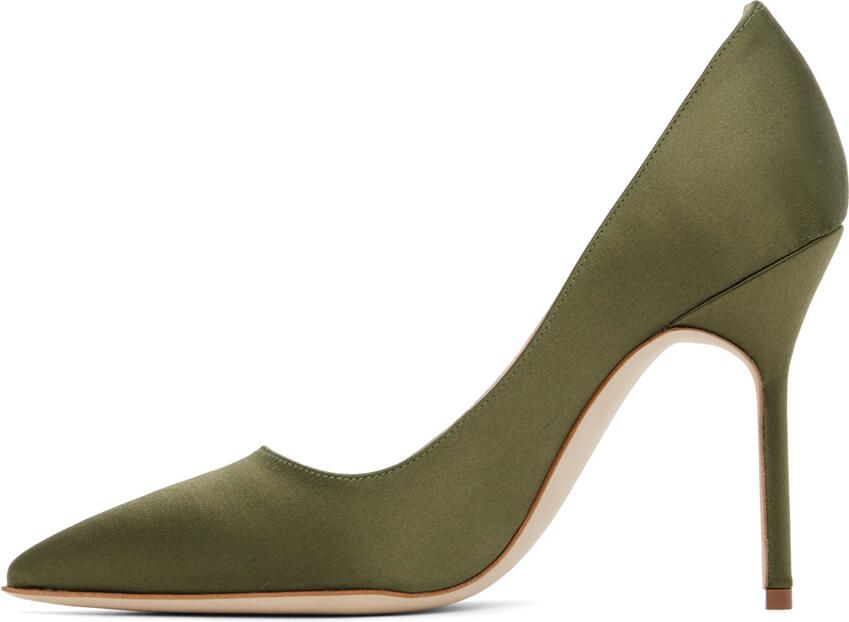 Manolo Blahnik Green BB Heels - Picture 3